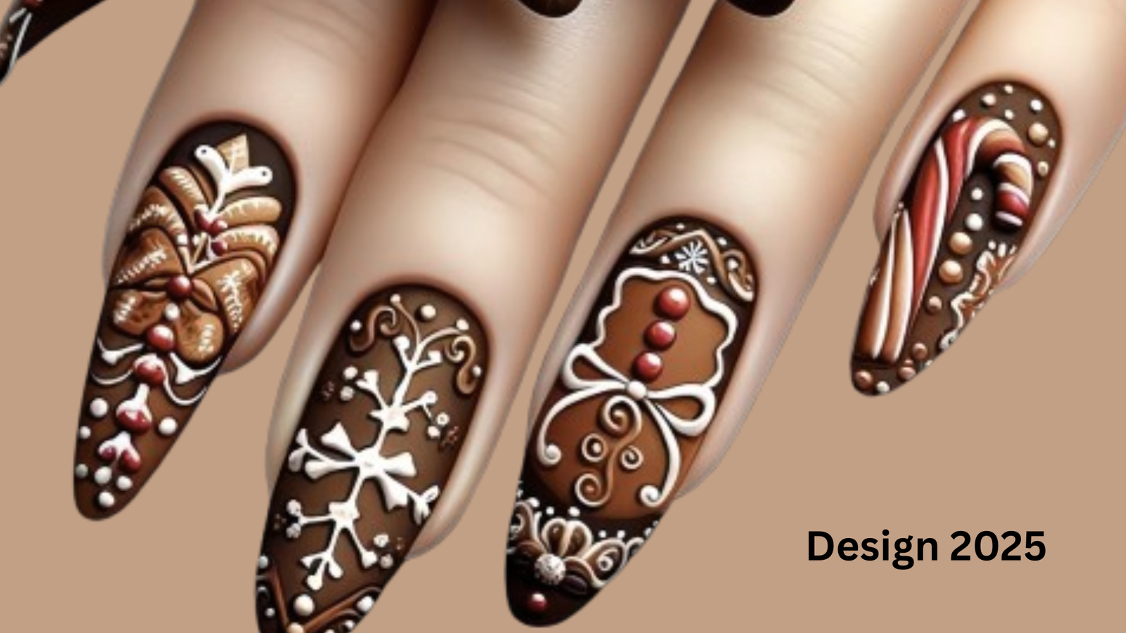 Trendy nail designs with minimalist abstract art on nude nails