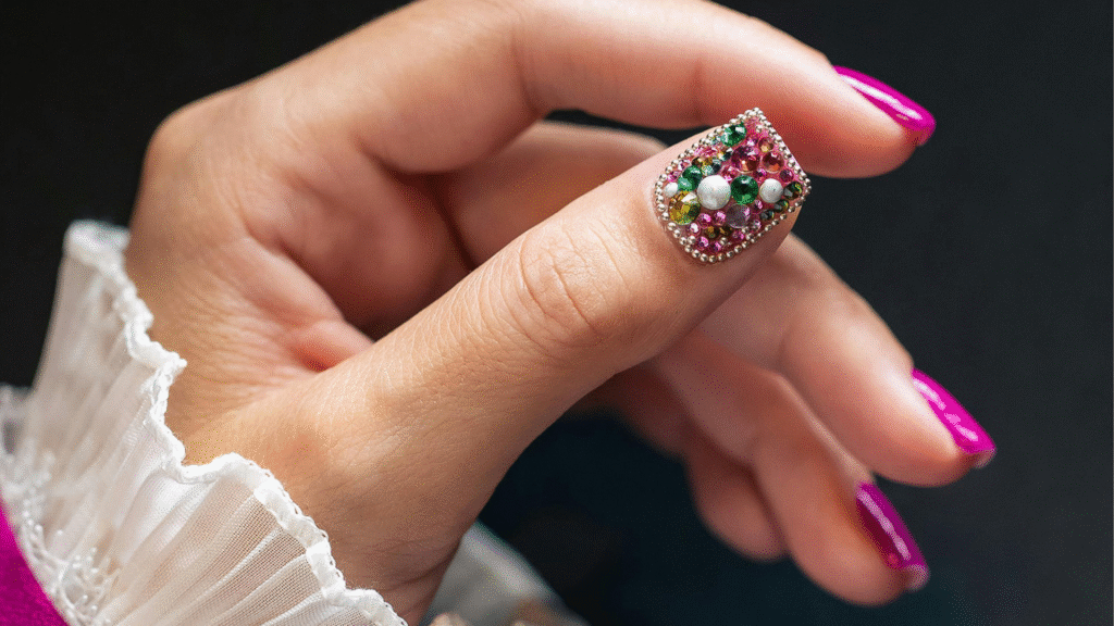 Beginner-friendly, simple nail designs at home using tape
